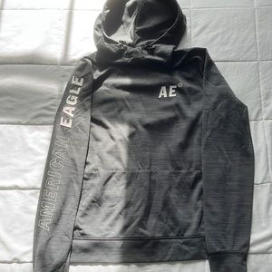 Gray American Eagle hooded shirt